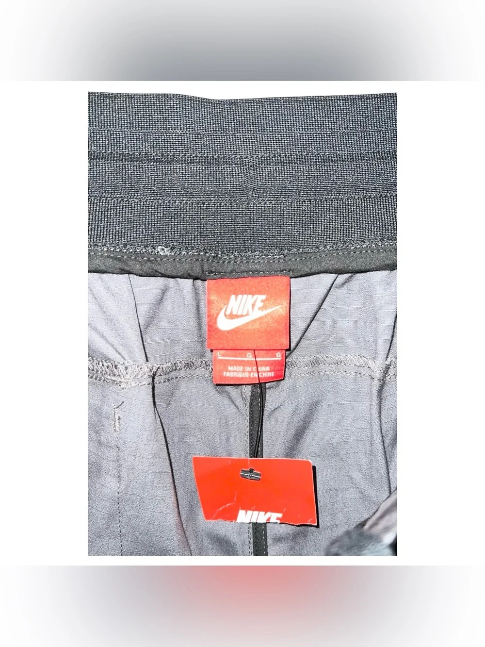 Nike F.C. Safari Print Cargo Shorts Men’s L Grey Black